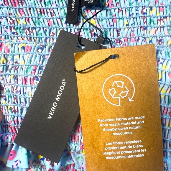 Vero Moda spaghetti strap floral mini dress - size XL  - NWT - Picture 6 of 9